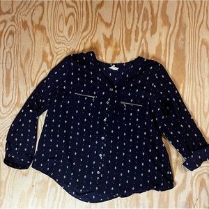 Flower & Feather blue tunic top size 1XL